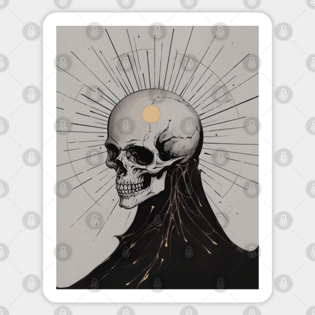 Death Mask Sticker by Sheptylevskyi